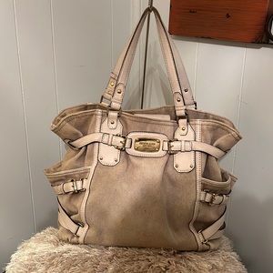 Michael Kors Canvas tan shoulder bag